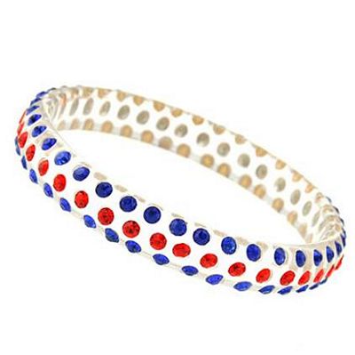 Bracelet Clear Lucite with Crystals